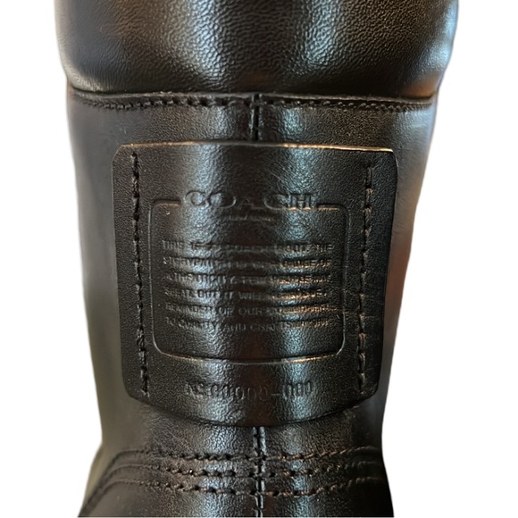 Coach Lorimer Black Leather Bootie Classic Military Combat Boot Size 8 New - Picture 11 of 13